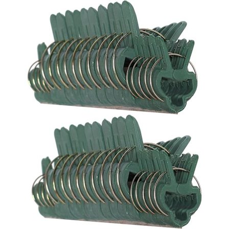 Planteklemmer til plantesupport 40 stk. Plante- og blomstergrebsklemmer med håndtag, værktøj til at støtte eller rette plantestængler, stilke og 