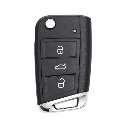 3 knapper til VW fjernbetjent bilnøgle etui til Volkswagen VW Skoda Octavia A7 Golf 7 MK7 Seat Leon Passat Beetle Polo Bora