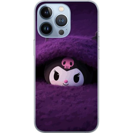 Yhteensopiva Puhelinkuori Apple iPhone 13 Pro Kuromi lilassa pörröisessä ympäristössä, jossa on salaperäinen kawaii-suunnittelu.