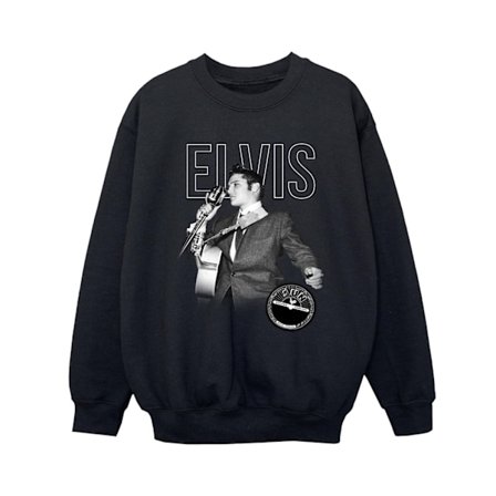 Elvis Boys Logo Portrait Sweatshirt 3-4 år Svart