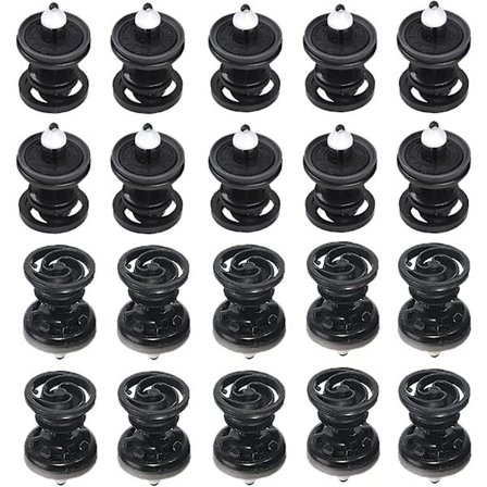 Klämmor för bilens inre dörrkortsklädsel, klämmor för montering av bilpaneler, hållbara plastklämmor för stötfångare (20 st, svart)