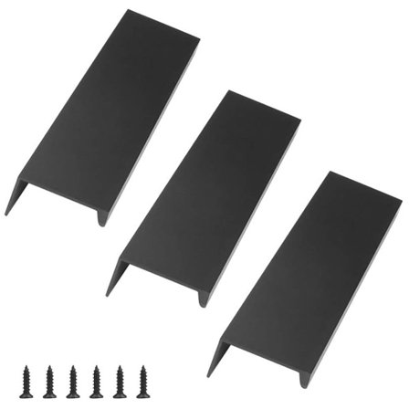 Litteät vetimet keittiönkaappeihin, modernit ja tyylikkäät piilotetut vedinliuskat takakiinnityksellä, korkealaatuinen alumiiniseoskaappi