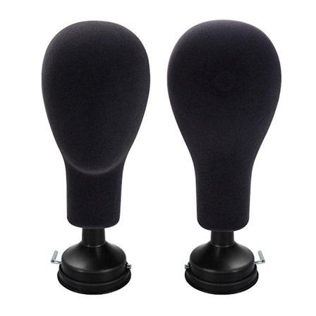 Floknings skum mannequin hoved model parykker briller display holder sort