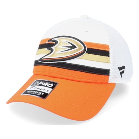 Fanatics - NHL Bílá trucker Kšiltovka - Anaheim Ducks Authentic Pro Draft White/Orange Trucker @ Hatstore