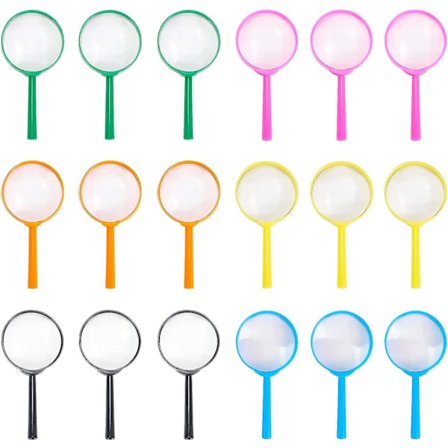 Förstoringsglas Barn Plastförstorare 18-pack Handlins Mini Handhållna Förstoringslinser För Barn Vetenskapsklass Utomhusobservation Fest Kul Också
