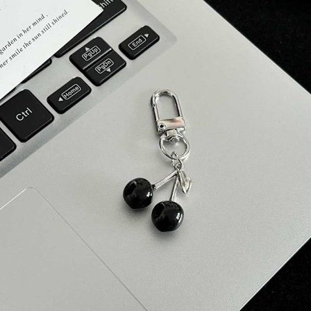 Y2K Sølvfarve Metal Sommerfugl Nøglering Sød Cool Cherry Key