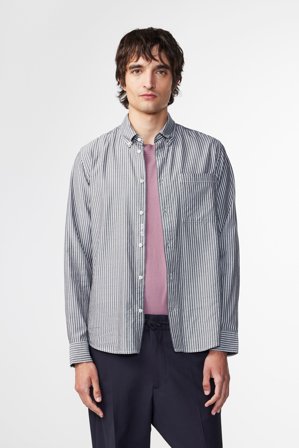 Arne Skjorta Herr Svart Ekologisk Bomullsblanding