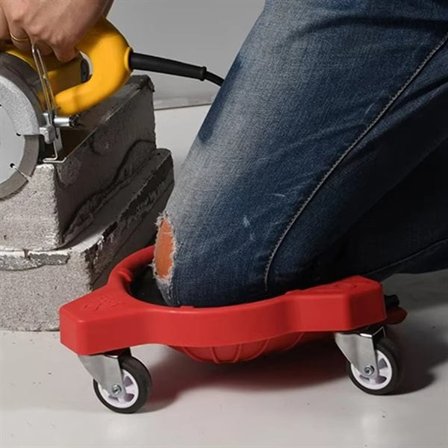 Rullaava polvityyny, jossa on säädettävä hihna ja ergonominen muotoilu