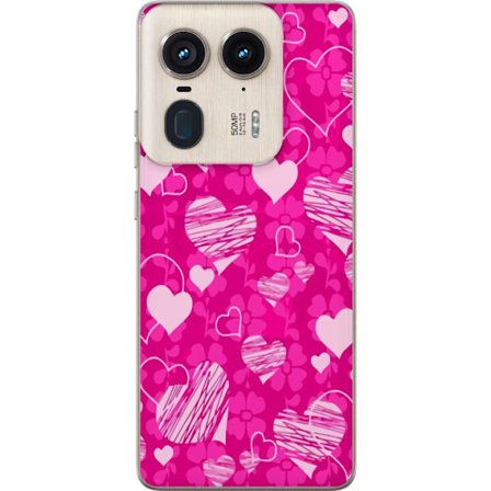 Kompatibelt Mobildeksel til Motorola Motorola Edge 50 Ultra PopHjerteMønster
