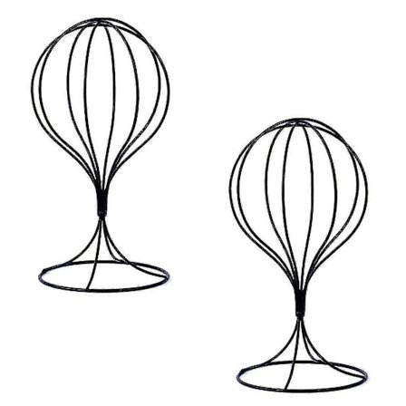 Metal Hat Display Stand, Holdbar Kasket Holder Parykholder 2-Delt Sæt Kompatibelt med Boligindretning