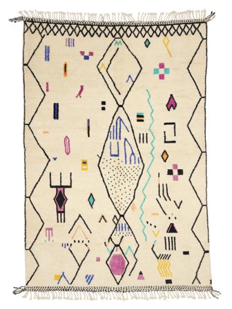 Berber Moroccan - Mid Atlas 204X300 Oransje/Beige Ull