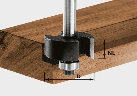 Festool HW S8 D31,7/NL 12,7 Falsfräs 8mm spindel, Maskintillbehör & förbrukning