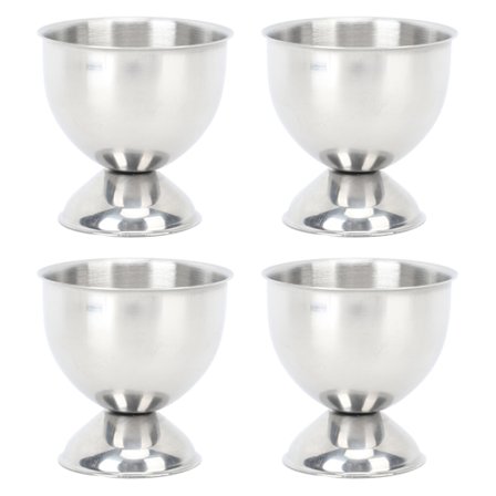 4 kpl muna kuppi sarja 40ml ruostumaton teräs korkea lämpötila kestävä sileä pinta muna kuppi pidike