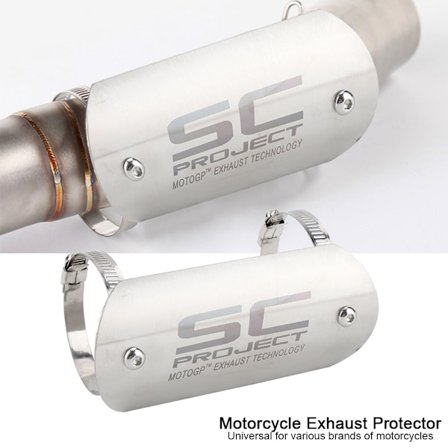 Motorcykel Udstødning Midterste Rør Varmebeskyttelse Link Rør Beskyttelsesdæksel Hælbeskytter (#1)