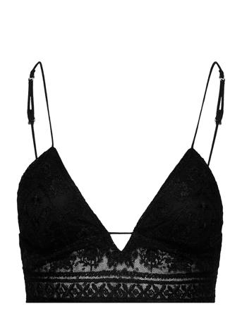 Elsie Embroidered Bralett Black Freepeople