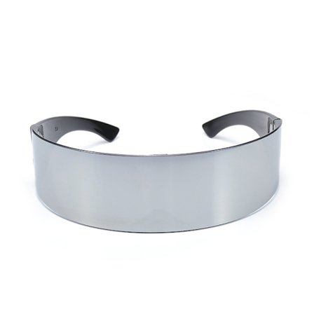 80-tals Futuristiska Cyklops Cyberpunk Visir Solglasögon med Semi ,ZQKLA