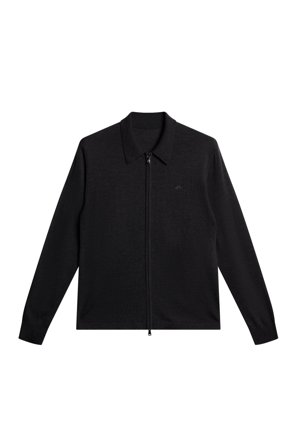 J.Lindeberg - Kaleb Merino Zip Cardigan - Grå - Man - M