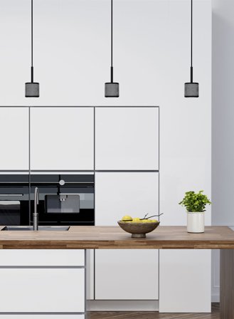 Grain taklampe Ø11 - matt sort