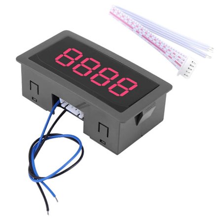DC LED Digital Display 4 Cifre 0-9999 Op/Ned Plus/Minus Panel Tæller Meter Rød