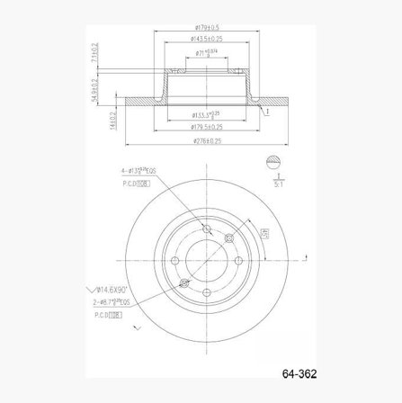 Bromsskiva - Biltema