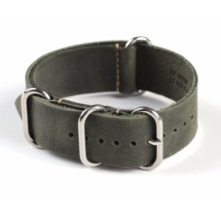 Zulu av mörkgrönt läder