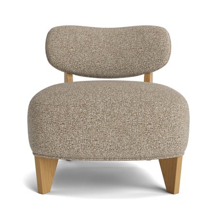 Beam lænestol, egetræ - Corbett Brun/Beige - 70x79x72 - Lænestol