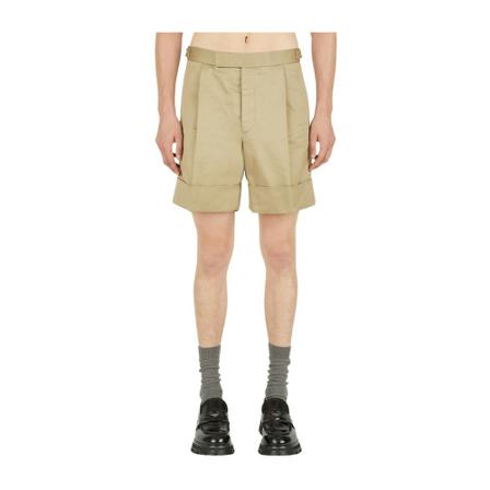 Thom Browne, Single Pleat Shorts Beige, Heren, Maat:L