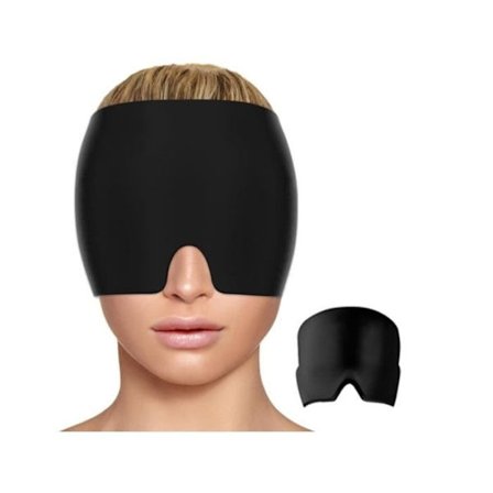 Migrænemaske - Gelkappe til migræne - Kølehætte til hovedpine - Koldt kompres til hovedpine