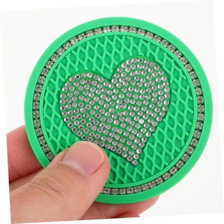 Auton lasinaluset, 2 kpl - Autotarvikkeet naisille - Strassilasinaluset - Turvallinen muotoilu - Estää liukumisen - Vihreä