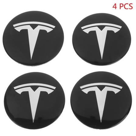 4 stk. hjulcenternavkapsæt til Tesla Model 3 Y Tesla Accesso Silver