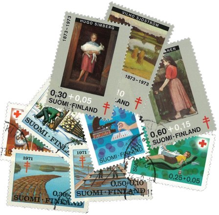 Finland - 1971-1973 tuberkulose og 1972 Røde Kors - Stemplet