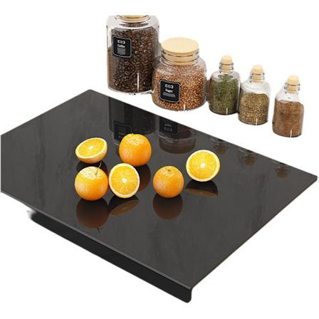 svart-LMETJMA Akryl Skärbräda med Halkfri Kant Hållbart Bänkskydd JT324 Köks Skärblock