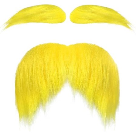 Gul Mustasch og Øjenbryn Cosplay Kostumetilbehør Sjove Festartikler Mænd Kvinder[GPA]