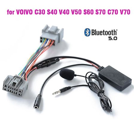 Bil Bluetooth 5.0 Trådløs Telefonsamtale Håndfri Aux-Indgang Adapter til Volvo C30 S40 V40 V50 S60 S70 C70 V70 Xc70 S80 Xc90 med Mic