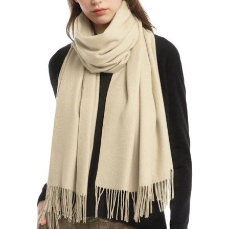 Vinterscarf för kvinnor Pashmina Sjal Omlott Mjuka Varma Mode Filt Scarves Gåvor - Beige