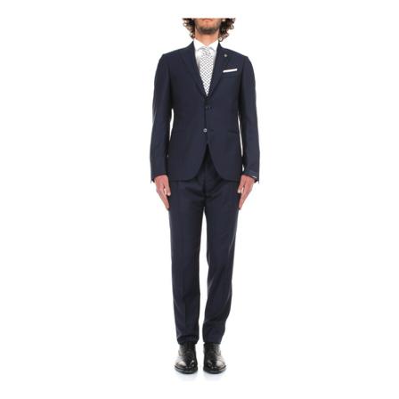 Lardini Em7803Q Emrp58488 840 Elegant Suit Blå, Herre Jakkesæt
