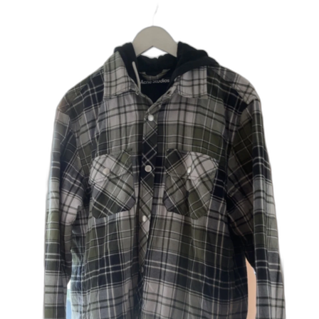 Acne studios checkered hooded