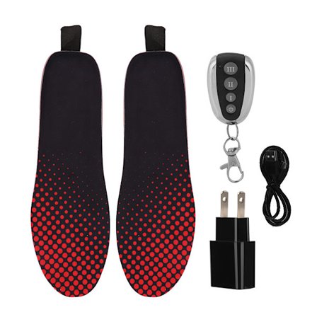 Langaton sähkölämmitteinen pohjallinen, säädettävä lämpötila, jalkalämmittimet pohjallinen (USB-kaapeli)