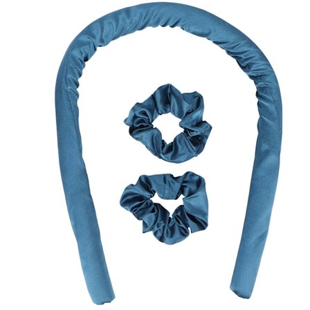 Krølltang uten varme, krøllskumhårroller, DIY sovekrøller uten varme, hårkrøllverktøy, mørkeblå