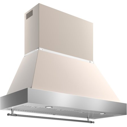 Bertazzoni K120HERTX + KC48HERTAV Heritage vifte, 120 cm, creame' - 'Elfenbenshvit, ral 9010