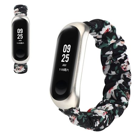 trasa tryckning style klockarmband för Xiaomi Mi Smart Band 4 / 3 - färgglada blommor