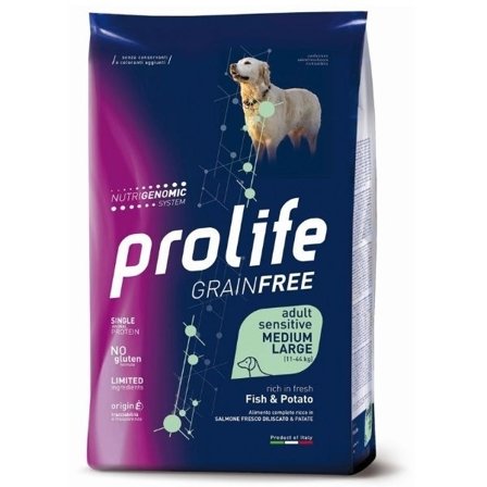 Prolife Dog Grain Free Sensitive Fish & Potato Cibo Secco Per