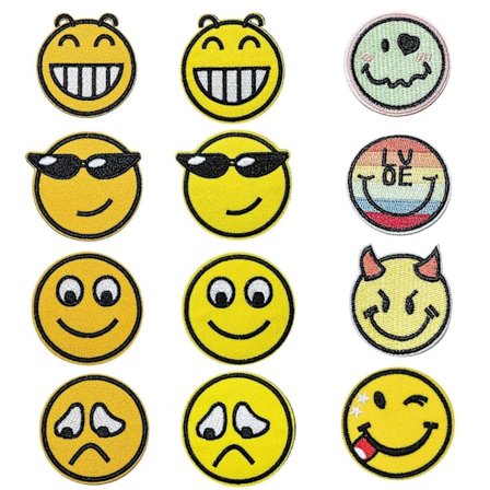 12 Stycken Blomsterbroderi Stryk-på-lappar, Fjärilsbroderi Klistermärken Stryk-på-lappar Sy-på-märken Klistermärken för Kläder, Ryggsäckar, Jeans, 