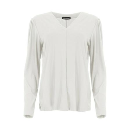 Maicazz, V-neck Knitwear Wit, Dames, Maat:L,Polyamide