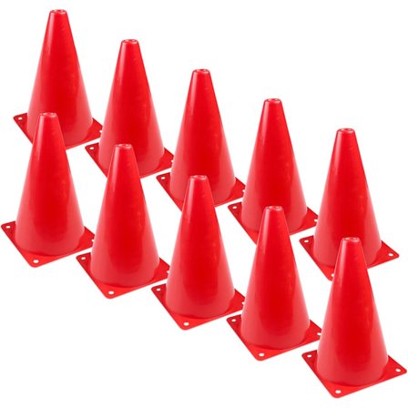 10 stk sportstreningskjegler 18 cm, plasttrafikkjegle, skøytekjegler, markørholder tilbehør