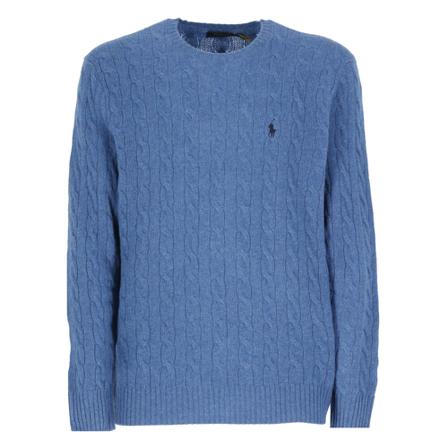 Ralph Lauren, Round-neck Knitwear Niebieski, Mężczyzna, Rozmiar: M