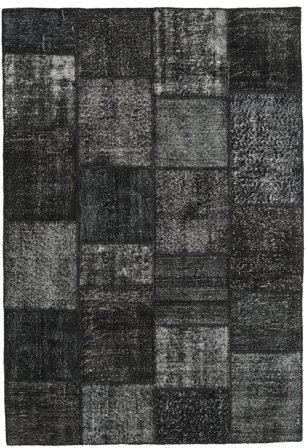 Tapis Patchwork 160X232 Gris Foncé/Gris (Laine, Turquie)