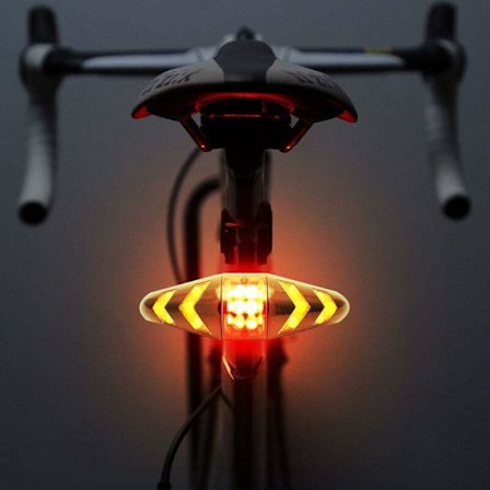 1-pack cykeltillbehör, cykel LED-bakljus med trådlös fjärrkontroll C