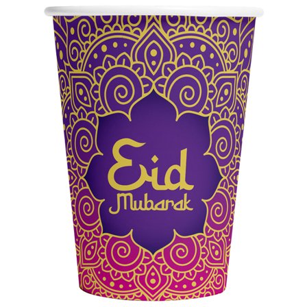 Eid Mubarak Pappersmuggar 21 cl 8-pack