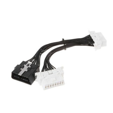 16 pins OBD2 OBD 2 OBDii splitter forlengelseskabel en hann til to hunn Y-kabel